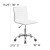 Flash Furniture BLN-2046512B-BKWH-GG 48" Wide Black Electric Height Adjustable Standing Desk with Designer Armless White Ribbed Swivel Task Office Chair addl-5