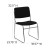 Flash Furniture XU-8700-CHR-B-30-GG Hercules Series 1000 Lb. Black Fabric High Density Stacking Chair with Chrome Sled Base addl-1