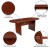 Flash Furniture BLN-6GCCHR595M-BK-GG 5 Piece Cherry Oval Conference Table Set with 4 Black LeatherSoft Ribbed Executive Chairs addl-4