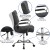 Flash Furniture BLN-6GCGRY2286-BK-GG 5 Piece Rustic Gray Oval Conference Table Set with 4 Black and Chrome LeatherSoft Executive Chairs addl-3