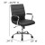 Flash Furniture BLN-6GCGRY2286-BK-GG 5 Piece Rustic Gray Oval Conference Table Set with 4 Black and Chrome LeatherSoft Executive Chairs addl-5