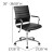 Flash Furniture BLN-6GCGRY595M-BK-GG 5 Piece Rustic Gray Oval Conference Table Set with 4 Black LeatherSoft Ribbed Executive Chairs addl-5