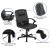 Flash Furniture BLN-6GCGRYX000-BK-GG 5 Piece Rustic Gray Oval Conference Table Set with 4 Black LeatherSoft-Padded Task Chairs addl-3