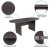 Flash Furniture BLN-6GCGRYX000-BK-GG 5 Piece Rustic Gray Oval Conference Table Set with 4 Black LeatherSoft-Padded Task Chairs addl-4