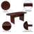 Flash Furniture BLN-6GCMHG595M-BK-GG 5 Piece Mahogany Oval Conference Table Set with 4 Black LeatherSoft Ribbed Executive Chairs addl-4