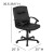 Flash Furniture BLN-6GCMHGX000-BK-GG 5 Piece Mahogany Oval Conference Table Set with 4 Black LeatherSoft-Padded Task Chairs addl-5
