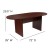 Flash Furniture BLN-6GCMHGX000-BK-GG 5 Piece Mahogany Oval Conference Table Set with 4 Black LeatherSoft-Padded Task Chairs addl-6
