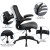 Flash Furniture BLN-CLIFAPX5L-BK-GG Black Computer Desk, Ergonomic Mesh/LeatherSoft Office Chair and Locking Mobile Filing Cabinet addl-3