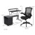 Flash Furniture BLN-CLIFCHPX5-BK-GG Black Computer Desk, Ergonomic Mesh Office Chair and Locking Mobile Filing Cabinet with Side Handles addl-6
