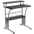 Flash Furniture BLN-CLIFCHPX5-BK-GG Black Computer Desk, Ergonomic Mesh Office Chair and Locking Mobile Filing Cabinet with Side Handles addl-8
