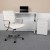 Flash Furniture BLN-NAN219AP595M-WH-GG White Adjustable Computer Desk, LeatherSoft Office Chair and Inset Handle Locking Mobile Filing Cabinet addl-1