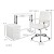 Flash Furniture BLN-NAN219AP595M-WH-GG White Adjustable Computer Desk, LeatherSoft Office Chair and Inset Handle Locking Mobile Filing Cabinet addl-6