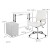Flash Furniture BLN-NAN219CHP595M-WH-GG White Adjustable Computer Desk, LeatherSoft Office Chair and Side Handle Locking Mobile Filing Cabinet addl-6