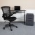 Flash Furniture BLN-NAN21APX5L-BK-GG Adjustable Computer Desk, Ergonomic Mesh Office Chair and Locking Mobile Filing Cabinet with Inset Handles addl-1