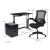 Flash Furniture BLN-NAN21APX5L-BK-GG Adjustable Computer Desk, Ergonomic Mesh Office Chair and Locking Mobile Filing Cabinet with Inset Handles addl-6