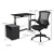 Flash Furniture BLN-NAN21CPX5L-BK-GG Adjustable Computer Desk, Ergonomic Mesh Office Chair and Locking Mobile Filing Cabinet with Side Handles addl-6