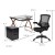 Flash Furniture BLN-NAN28APX5-BK-GG Glass Desk with Keyboard Tray, Ergonomic Mesh Office Chair and Filing Cabinet with Lock & Inset Handles addl-6