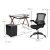 Flash Furniture BLN-NAN28CHPX5-BK-GG Glass Desk with Keyboard Tray, Ergonomic Mesh Office Chair and Filing Cabinet with Lock & Side Handles addl-6
