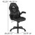 Flash Furniture BLN-X10D1904-BK-GG Black Gaming Desk and Black Racing Chair Set with Cup Holder/Headphone Hook/ 2 Wire Management Holes addl-6