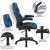 Flash Furniture BLN-X10D1904-BL-GG Black Gaming Desk and Blue and Black Racing Chair Set with Cup Holder, Headphone Hook & 2 Wire Management Holes addl-4