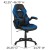 Flash Furniture BLN-X10D1904-BL-GG Black Gaming Desk and Blue and Black Racing Chair Set with Cup Holder, Headphone Hook & 2 Wire Management Holes addl-5