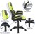 Flash Furniture BLN-X10D1904-GN-GG Black Gaming Desk and Green/Black Racing Chair Set with Cup Holder/ Headphone Hook/2 Wire Management Holes addl-3