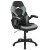 Flash Furniture BLN-X10D1904-GY-GG Black Gaming Desk and Gray/Black Racing Chair Set with Cup Holder/ Headphone Hook/2 Wire Management Holes addl-8
