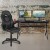 Flash Furniture BLN-X10D1904L-BK-GG Gaming Desk and Black Racing Chair Set /Cup Holder/Headphone Hook/Removable Mouse Pad Top /2 Wire Management Holes addl-1