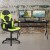 Flash Furniture BLN-X10D1904L-GN-GG Gaming Desk and Green/Black Racing Chair Set /Cup Holder/Headphone Hook/Removable Mouse Pad Top /2 Wire Management Holes addl-1