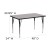 Flash Furniture XU-A2448-REC-GY-T-A-GG 24"W x 48"L Rectangle Activity Table with Gray Laminate Top and Height Adjustable Legs addl-1