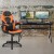 Flash Furniture BLN-X10D1904L-OR-GG Gaming Desk and Orange/Black Racing Chair Set /Cup Holder/Headphone Hook/Removable Mouse Pad Top /2 Wire Management Holes addl-1