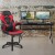 Flash Furniture BLN-X10D1904L-RD-GG Gaming Desk and Red/Black Racing Chair Set /Cup Holder/Headphone Hook/Removable Mouse Pad Top /2 Wire Management Holes addl-1