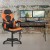 Flash Furniture BLN-X10D1904-OR-GG Black Gaming Desk and Orange/Black Racing Chair Set with Cup Holder/ Headphone Hook/2 Wire Management Holes addl-1
