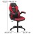 Flash Furniture BLN-X10D1904-RD-GG Black Gaming Desk and Red/Black Racing Chair Set with Cup Holder/ Headphone Hook/2 Wire Management Holes addl-5