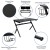 Flash Furniture BLN-X10D1904-WH-GG Black Gaming Desk and White/Black Racing Chair Set with Cup Holder/ Headphone Hook/2 Wire Management Holes addl-4