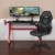 Flash Furniture BLN-X10RSG1030-BK-GG Red Gaming Desk and Black Racing Chair Set with Cup Holder and Headphone Hook addl-1