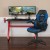 Flash Furniture BLN-X10RSG1030-BL-GG Red Gaming Desk and Blue/Black Racing Chair Set with Cup Holder and Headphone Hook addl-1