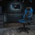 Flash Furniture BLN-X10RSG1031-BL-GG Black Gaming Desk and Blue/Black Racing Chair Set with Cup Holder, Headphone Hook, and Monitor/Smartphone Stand addl-1