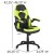 Flash Furniture BLN-X10RSG1031-GN-GG Black Gaming Desk and Green/Black Racing Chair Set with Cup Holder, Headphone Hook, and Monitor/Smartphone Stand addl-5