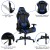Flash Furniture BLN-X20D1904-BL-GG Black Gaming Desk and Blue/Black Reclining Gaming Chair Set with Cup Holder/ Headphone Hook/2 Wire Management Holes addl-3