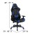 Flash Furniture BLN-X20D1904-BL-GG Black Gaming Desk and Blue/Black Reclining Gaming Chair Set with Cup Holder/ Headphone Hook/2 Wire Management Holes addl-5