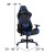 Flash Furniture BLN-X20D1904-BL-GG Black Gaming Desk and Blue/Black Reclining Gaming Chair Set with Cup Holder/ Headphone Hook/2 Wire Management Holes addl-5