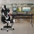 Flash Furniture BLN-X20D1904L-BK-GG Gaming Desk and Black Reclining Gaming Chair Set /Cup Holder/Headphone Hook/Removable Mouse Pad Top addl-1