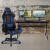 Flash Furniture BLN-X20D1904L-BL-GG Gaming Desk and Blue/Black Reclining Gaming Chair Set /Cup Holder/Headphone Hook/Removable Mouse Pad Top addl-1
