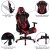 Flash Furniture BLN-X20D1904-RD-GG Black Gaming Desk and Red/Black Reclining Gaming Chair Set with Cup Holder/ Headphone Hook/2 Wire Management Holes addl-3