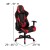 Flash Furniture BLN-X20D1904-RD-GG Black Gaming Desk and Red/Black Reclining Gaming Chair Set with Cup Holder/ Headphone Hook/2 Wire Management Holes addl-5