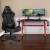 Flash Furniture BLN-X20RSG1030-GY-GG Red Gaming Desk and Gray Reclining Gaming Chair Set with Cup Holder and Headphone Hook addl-1