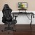 Flash Furniture BLN-X20RSG1031-GY-GG Black Gaming Desk and Gray Reclining Gaming Chair Set with Cup Holder/ Headphone Hook and Monitor/Smartphone Stand addl-1
