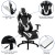 Flash Furniture BLN-X30RSG1030-BK-GG Red Gaming Desk and Black Footrest Reclining Gaming Chair Set with Cup Holder and Headphone Hook addl-3
