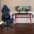 Flash Furniture BLN-X30RSG1030-BL-GG Red Gaming Desk with Cup Holder/Headphone Hook & Blue Reclining Gaming Chair with Footrest addl-1